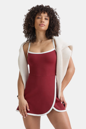 DAYFLEX ACTIVE DRESS - VINTAGE RED & IVORY