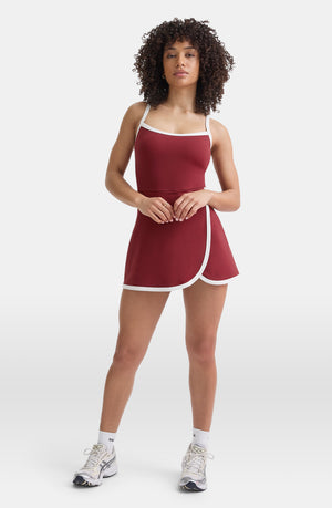 DAYFLEX ACTIVE DRESS - VINTAGE RED & IVORY