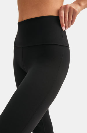 DAYFLEX MULTIWAY FOLD WAIST FLARED YOGA PANT - SHADOW BLACK