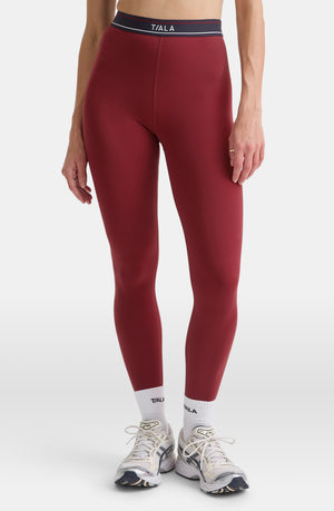 DAYFLEX LOGO WAISTBAND LEGGING - VINTAGE RED