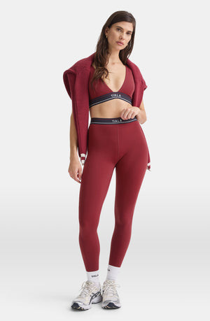 DAYFLEX LOGO WAISTBAND LEGGING - VINTAGE RED