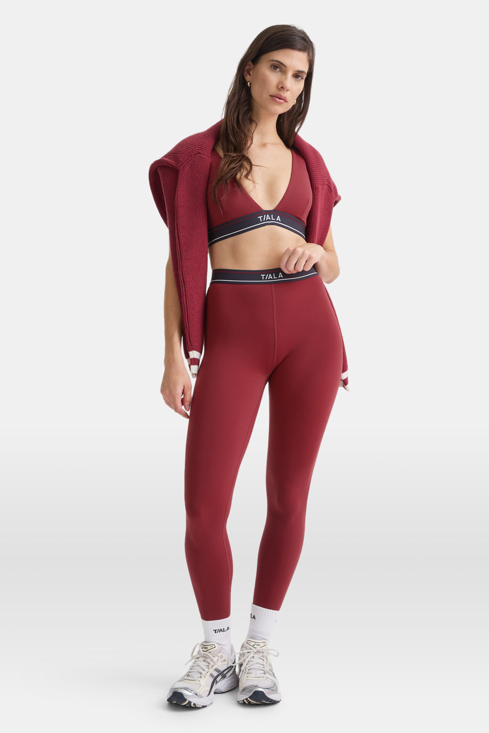 DAYFLEX LOGO WAISTBAND LEGGING - VINTAGE RED