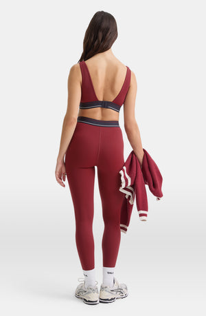 DAYFLEX LOGO WAISTBAND LEGGING - VINTAGE RED