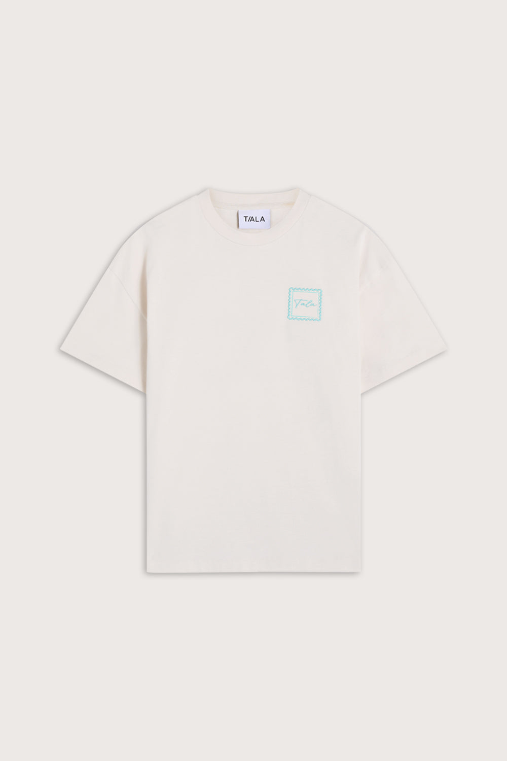Seashells Graphic Tee - Ivory / Aqua Blue – TALA