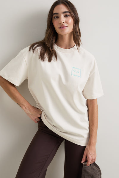 Seashells Graphic Tee - Ivory / Aqua Blue – TALA