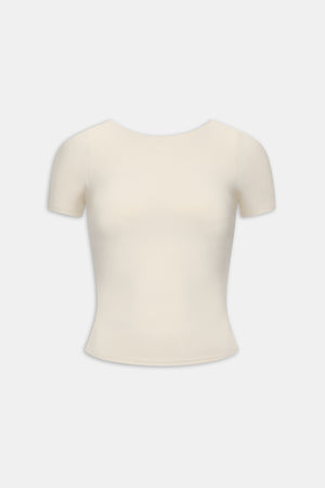 DayFlex Twist Back T-Shirt - Buttermilk