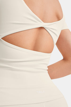 DayFlex Twist Back T-Shirt - Buttermilk