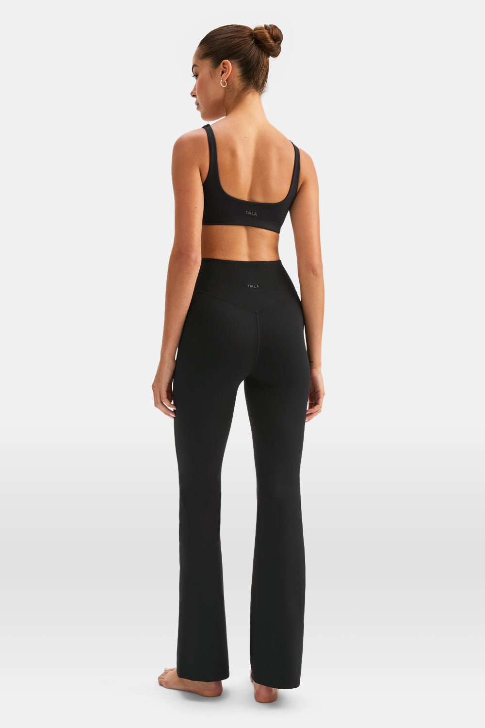 DayFlex Wrap High Waisted Flared Yoga Pants - Shadow Black | TALA
