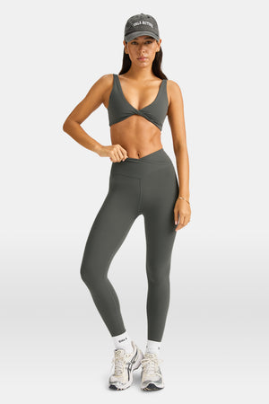 DAYFLEX WRAP HIGH WAISTED LEGGING - DARK OLIVE