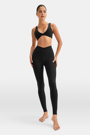 DayFlex Wrap High Waisted Legging - Shadow Black