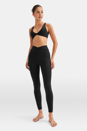 DayFlex Wrap High Waisted Legging - Shadow Black