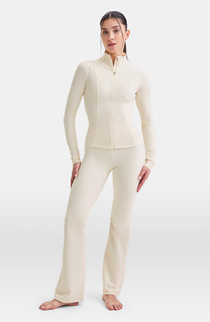 DAYFLEX ZIP THROUGH JACKET - BUTTERMILK