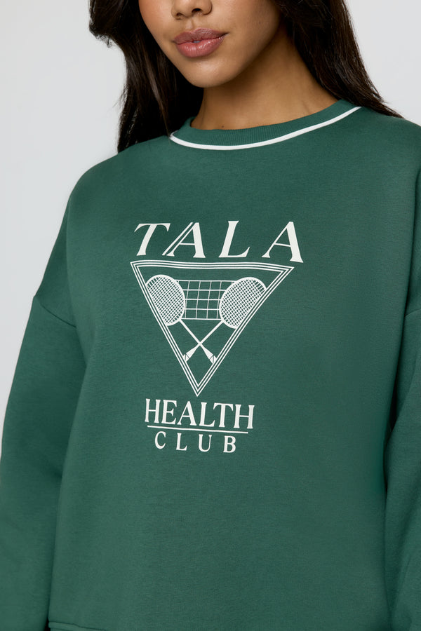 TALA Health Club Loose Hem Sweatshirt - Hunter Green