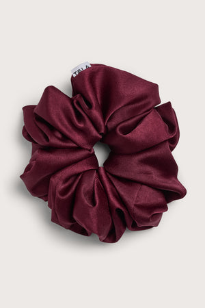 XL Satin Scrunchie - Port Red