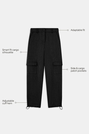 Everyday Tailoring Adjustable Multiway Cargo Trousers - Black