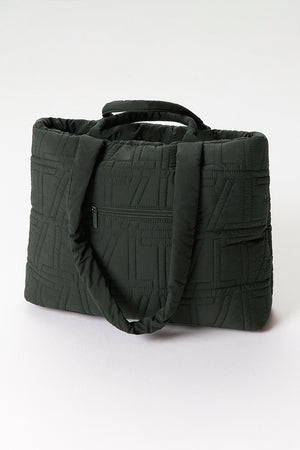 Essential Padded Tote Bag - Dark Moss