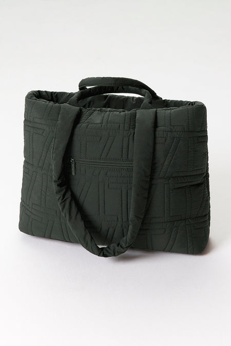 Essential Padded Tote Bag - Dark Moss