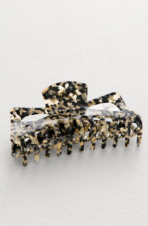 LOGO CLAW CLIP - MARBLED BLACK