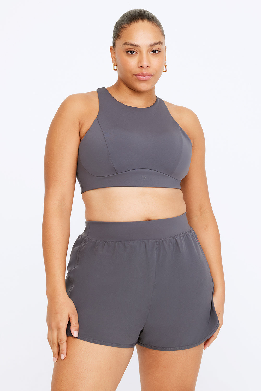 Define Seamless High Neck Bra - Graphite