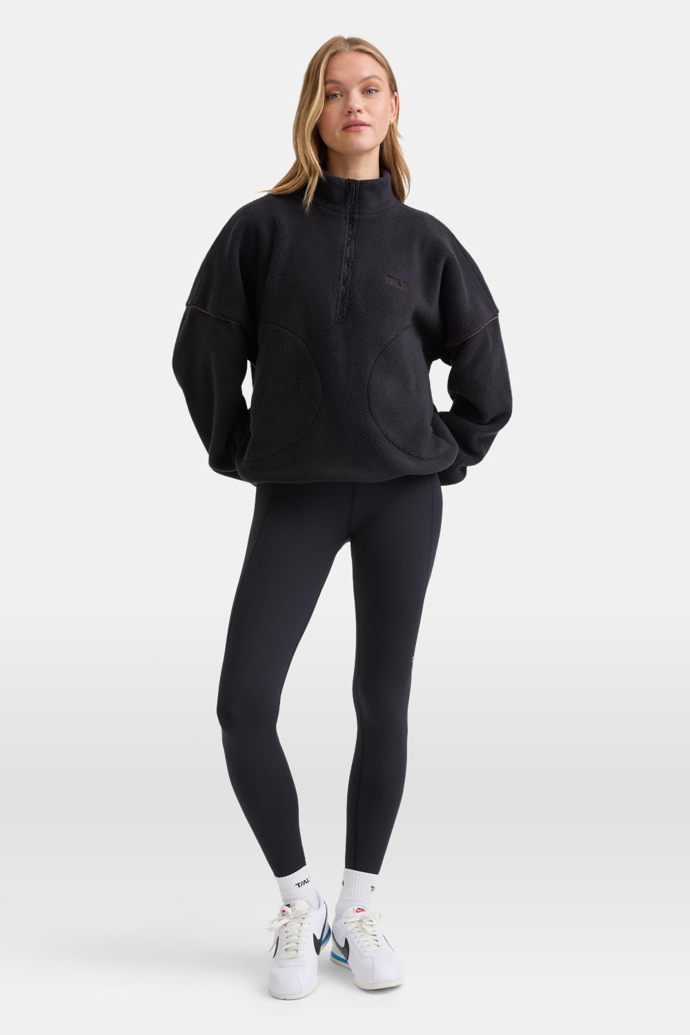 Tala 1/4 Zip Fleece Jacket — Black