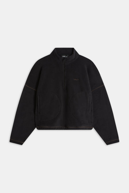 1/4 Zip Fleece Jacket - Black