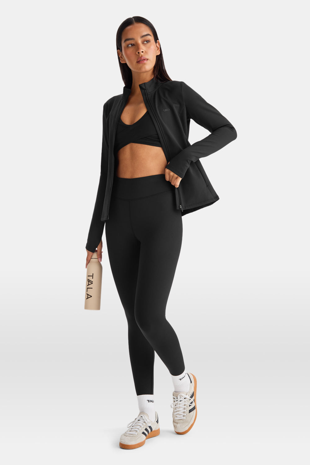 SkinLuxe Fleece High Waisted Legging - Shadow Black