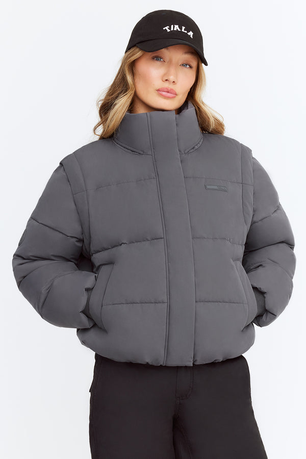 STORM MULTIWAY 3-IN-1 PUFFER JACKET - CHARCOAL