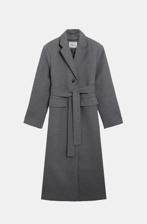 EVERYDAY SINGLE-BREASTED MULTIWAY STRUCTURED OVERCOAT - MID GREY MARL