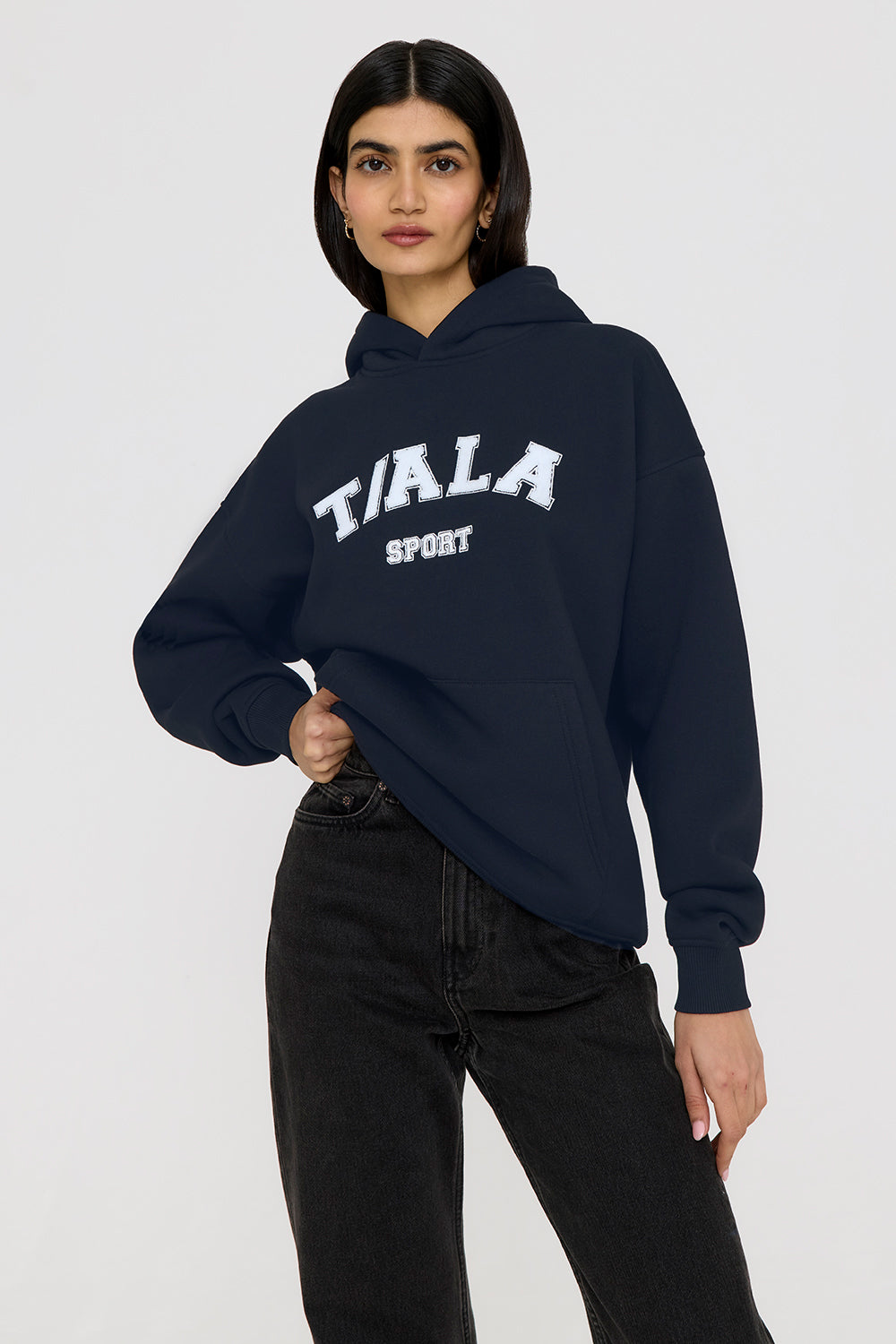 OVERSIZED CLUB HOODIE - NAVY – TALA