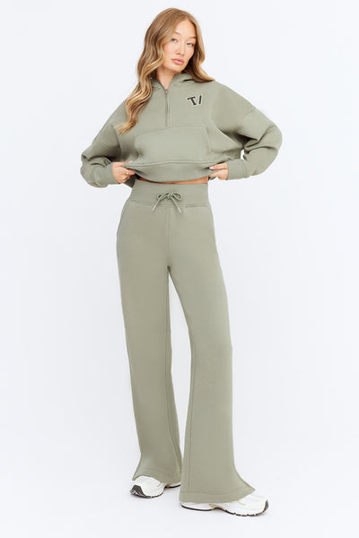 WIDE LEG CLUB JOGGER - VINTAGE KHAKI – TALA