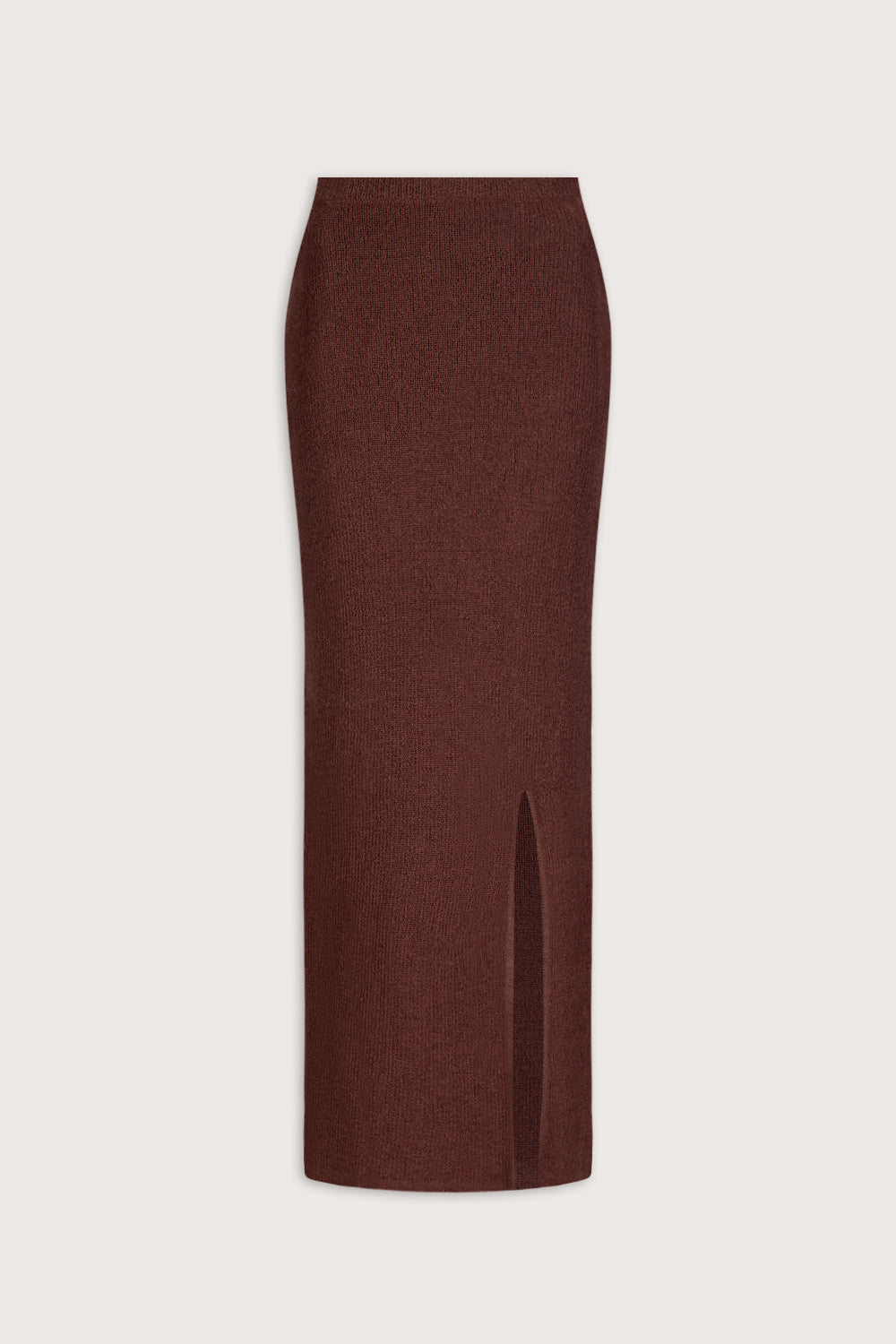 Beach Knit Maxi Skirt - Brown