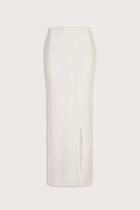 Beach Knit Maxi Skirt - Ivory