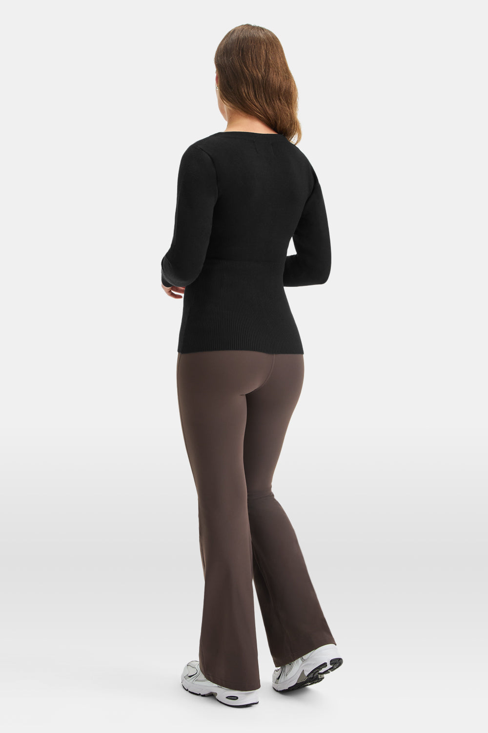 Knit-Waisted Cardigan - Black