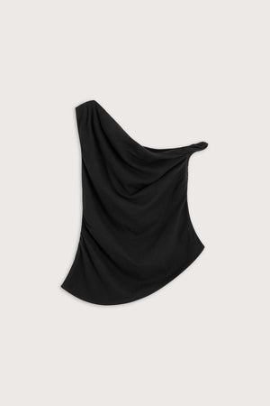 Soft Linen Top - Shadow Black