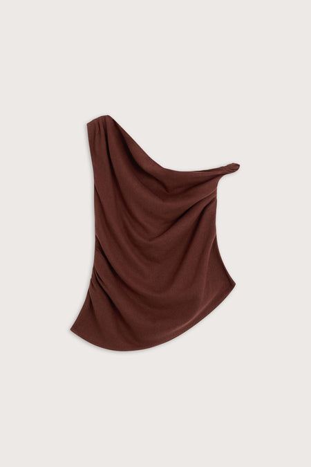 Soft Linen Top - Deep Rust