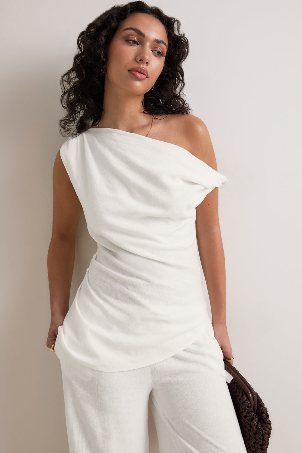 Soft Linen Top - Ivory
