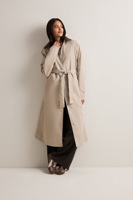 Longline Reversible Trench - Truffle / Americano