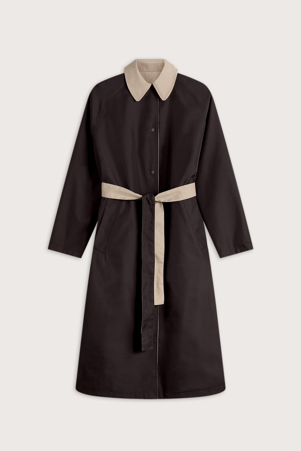 Longline Reversible Trench - Truffle / Americano