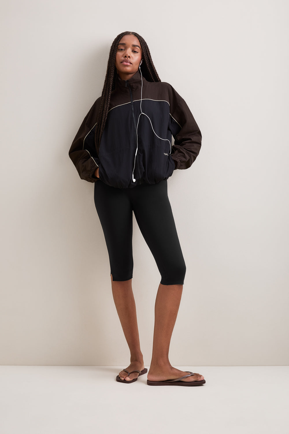 Multiway Contrast Windbreaker - Americano