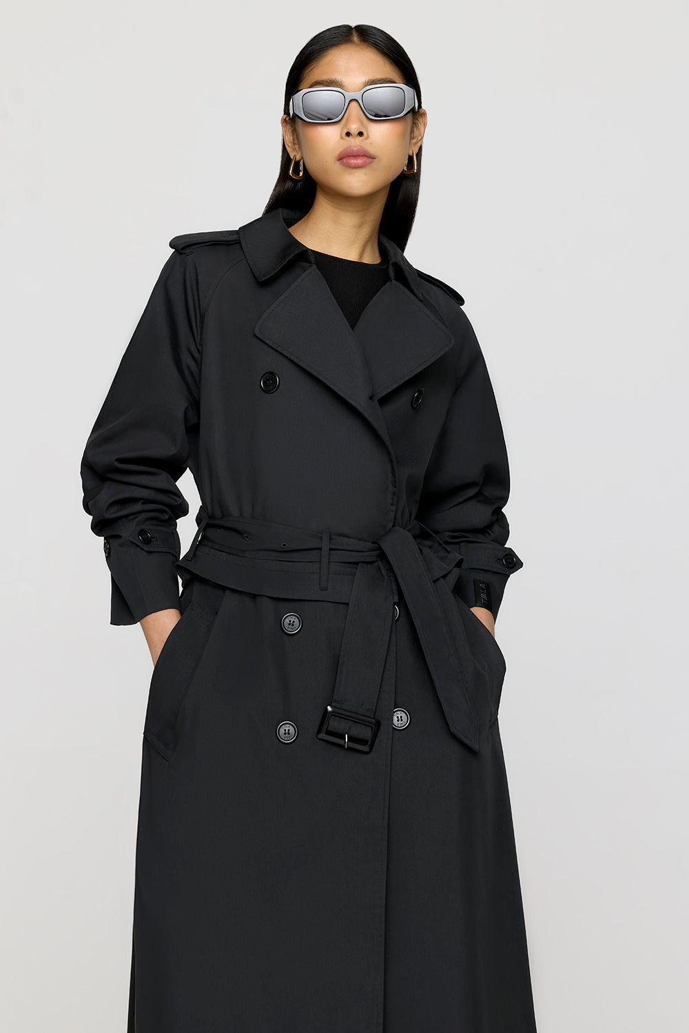 Multiway Belted Trench Coat - Black – TALA