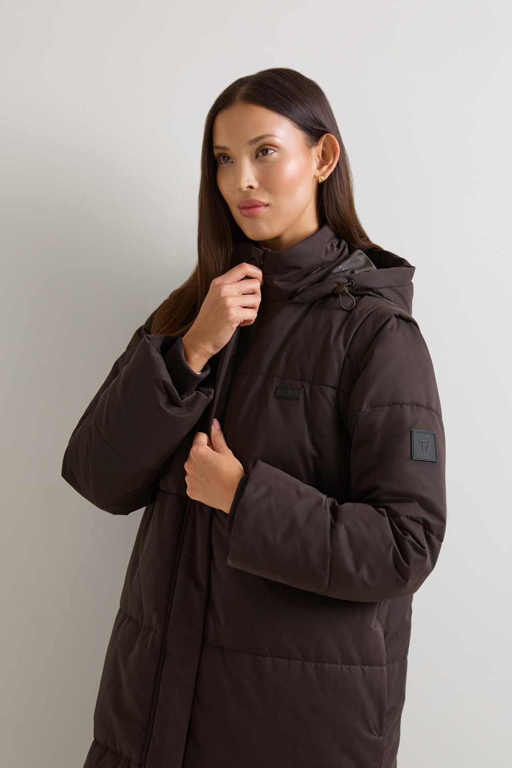 Polar Longline Puffer Coat - Americano