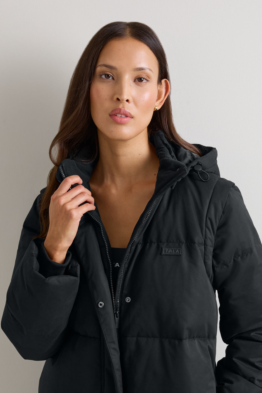 Polar Longline Puffer Coat - Black