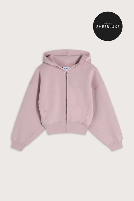 Cocoon Zip Through Hoodie - Blush