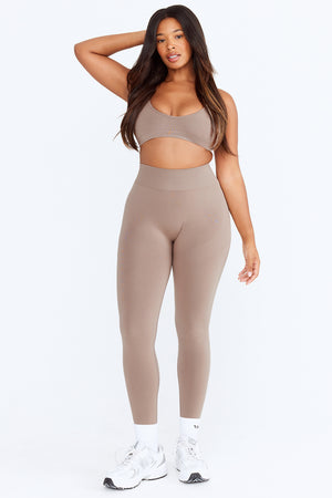 Sculpt Seamless Mini Sports Bra - Pebble Marl
