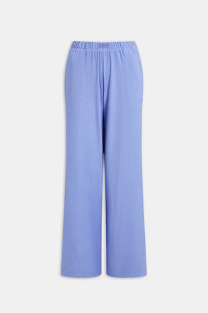 Soft Lounge Wide Leg Pyjama Bottoms - Cornflower Blue