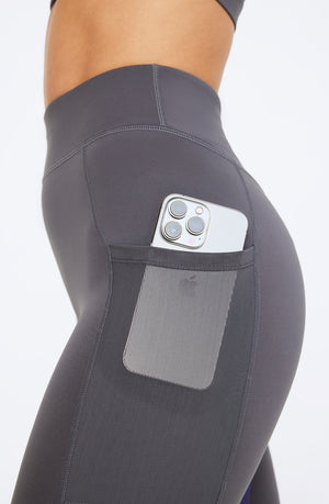 FORMTECH HIGH WAISTED ADJUSTER RUNNING LEGGING - GRAPHITE