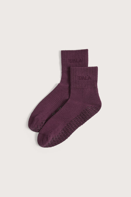 TALA Pilates Grip Socks 2 Pack - Light Fig
