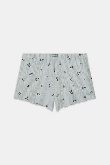 Pyjama Shorts - Sage Woodland Print