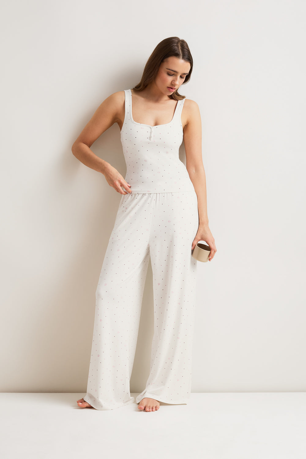 Pyjama Bottoms - Love Heart Print