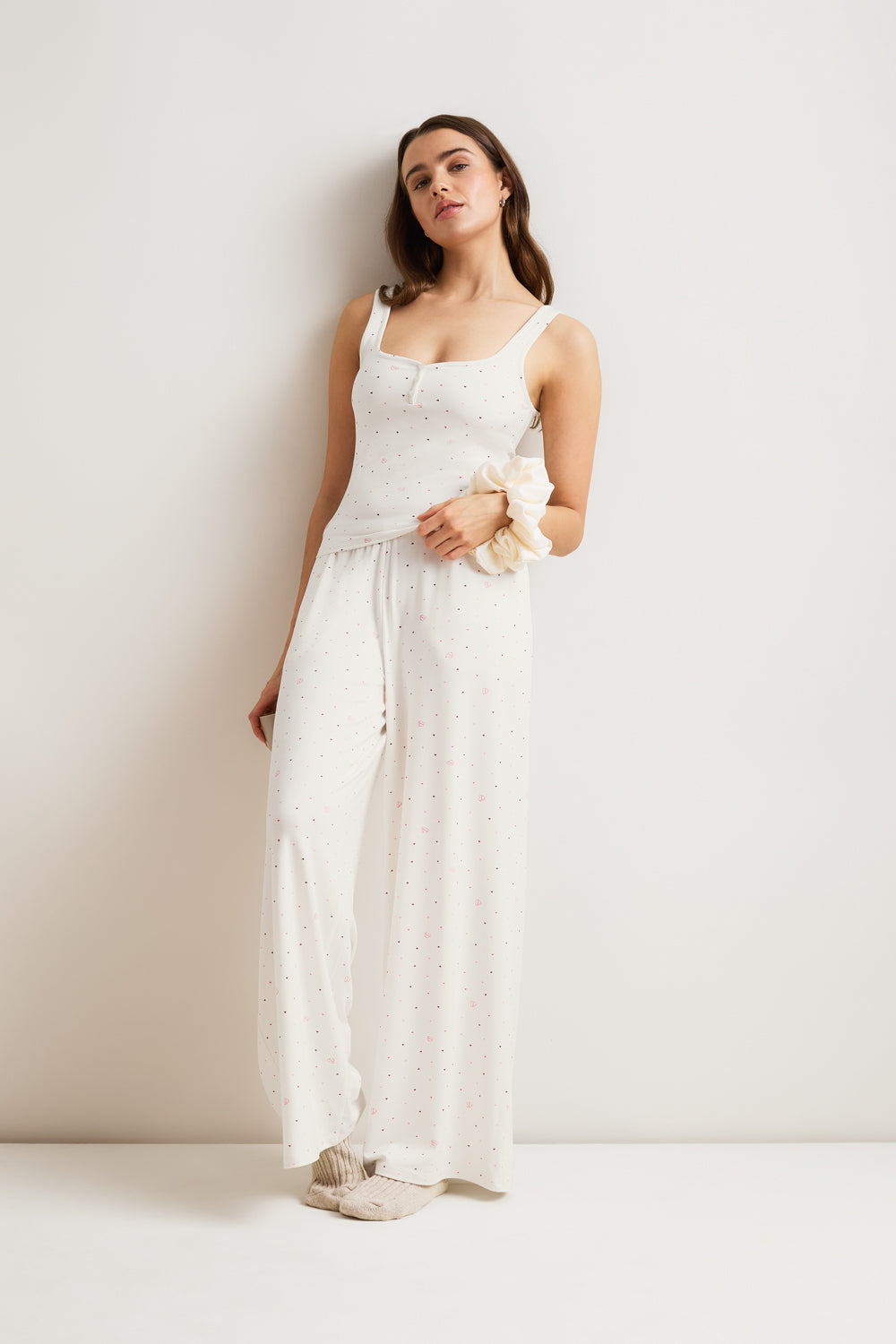 Pyjama Bottoms - Love Heart Print